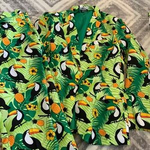toucan full suit jacket pants tie 38/40
